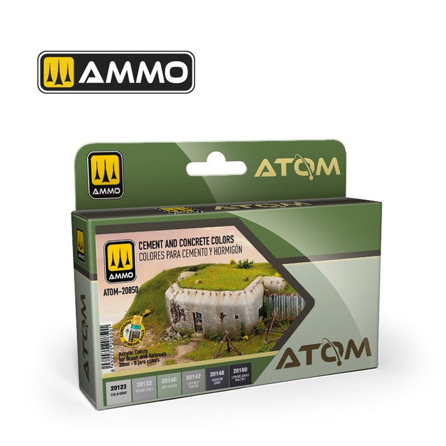 AMMO by MIG Jimenez Airbrush Paint AMMO by MIG ATOM Cement and Concrete Colors Set