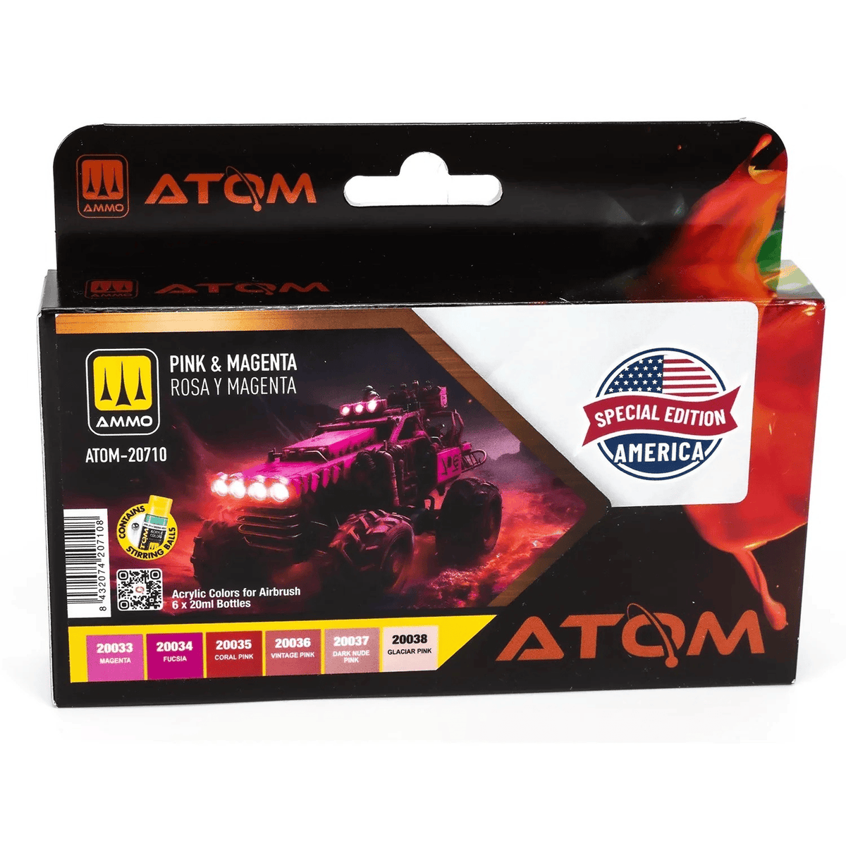 AMMO by MIG Jimenez Airbrush Paint AMMO by MIG ATOM Pink & Magenta Set