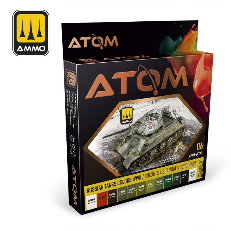 AMMO by MIG Jimenez Airbrush Paint AMMO by MIG ATOM Russian Tanks Colors WWII Set