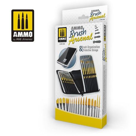 AMMO by MIG Jimenez Brush Storage AMMO Brush Arsenal - Brush Organization & Protective Storage
