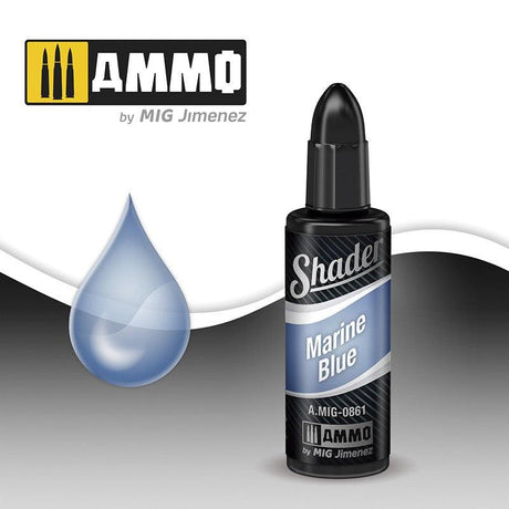 AMMO by MIG Jimenez MIG-0861 MARINE BLUE SHADER AMMO By MIG