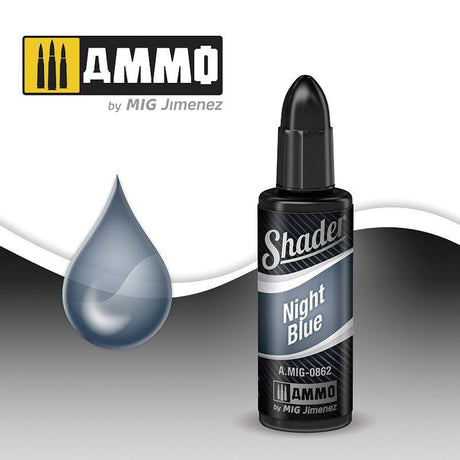AMMO by MIG Jimenez MIG-0862 NIGHT BLUE SHADER AMMO By MIG