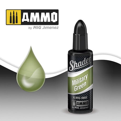 AMMO by MIG Jimenez MIG-0865 MILITARY GREEN SHADER AMMO By MIG
