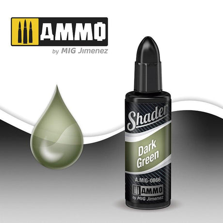 AMMO by MIG Jimenez MIG-0866 DARK GREEN SHADER AMMO By MIG