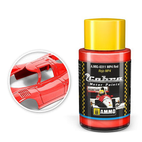 AMMO by MIG Jimenez Paint - Acrylic AMMO by Mig 311 Cobra Motor: MP4 Red Acrylic Paint 30ml Bottle