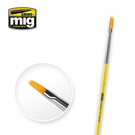 AMMO by MIG Jimenez paint brush AMMO by MIG Brushes - #1 SYNTHETIC FLAT BRUSH