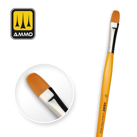 AMMO by MIG Jimenez paint brush AMMO by MIG Brushes - 10 Synthetic Filbert Brush with T-Handle