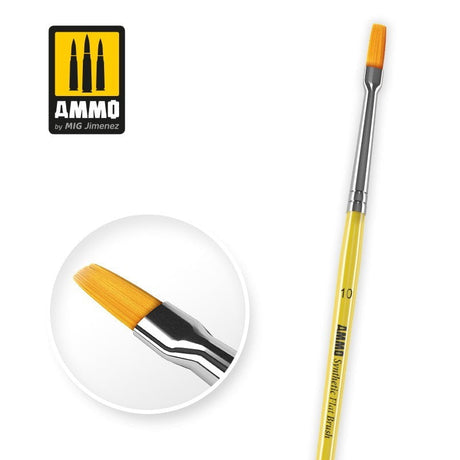AMMO by MIG Jimenez paint brush AMMO by MIG Brushes - 10 Synthetic Flat Brush