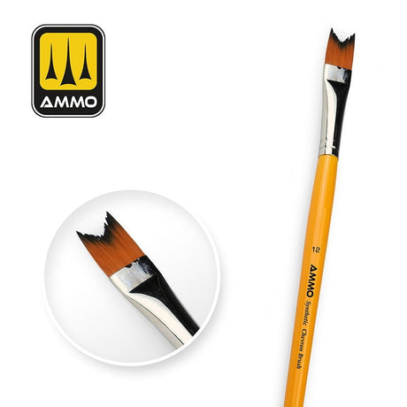 AMMO by MIG Jimenez paint brush AMMO by MIG Brushes - 12 Synthetic Chevron Brush