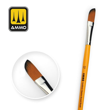AMMO by MIG Jimenez paint brush AMMO by MIG Brushes - 12 Synthetic Quarter Round Brush