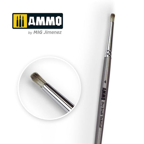 AMMO by MIG Jimenez paint brush AMMO by MIG Brushes - 4 AMMO Drybrush Technical Brush