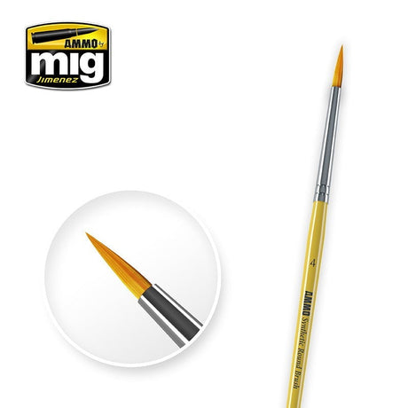 AMMO by MIG Jimenez paint brush AMMO by MIG Brushes - #4 SYNTETIC ROUND BRUSH