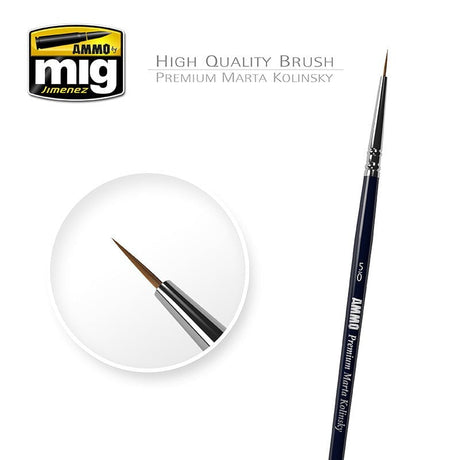 AMMO by MIG Jimenez paint brush AMMO by MIG Brushes - 5/0 PREMIUM MARTA KOLINSKY ROUND BRUSH