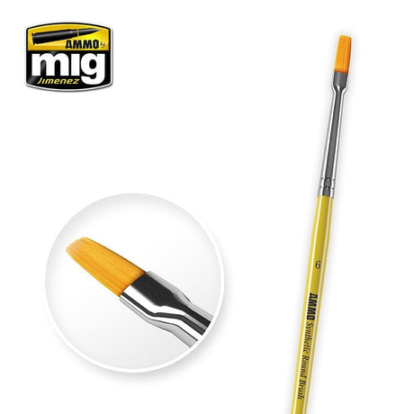 AMMO by MIG Jimenez paint brush AMMO by MIG Brushes - #6 SYNTETIC FLAT BRUSH