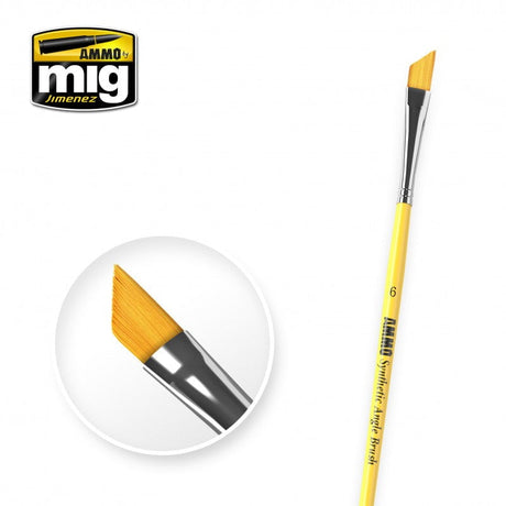 AMMO by MIG Jimenez paint brush AMMO by MIG Brushes - #6 SYNTHETIC ANGLE BRUSH