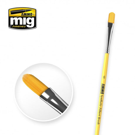 AMMO by MIG Jimenez paint brush AMMO by MIG Brushes - #6 SYNTHETIC FILBERT BRUSH