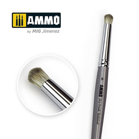 AMMO by MIG Jimenez paint brush AMMO by MIG Brushes - 8 AMMO Drybrush Technical Brush