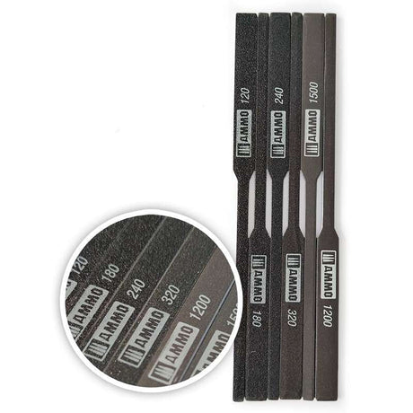 AMMO by MIG Jimenez Sanding Sticks AMMO by Mig 8567 Tapered Sanding Stick (120/180/240/320/1200/1500)