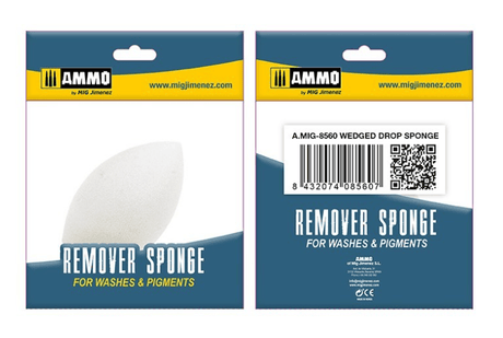 AMMO by MIG Jimenez Weathering AMMO by Mig 8560 Wedged Remover Sponge for Washes and Pigments