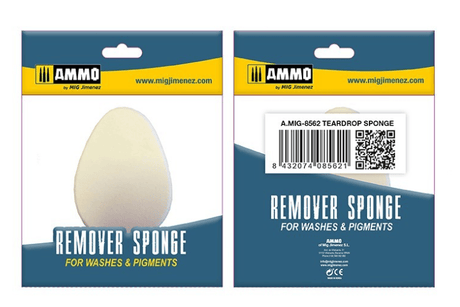 AMMO by MIG Jimenez Weathering AMMO by Mig 8562 Teardrop Remover Sponge for Washes and Pigments