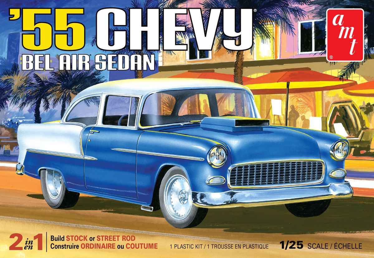 AMT Model Kits Other Models & More AMT  1955 Chevy Bel Air Sedan 2T Skill 2