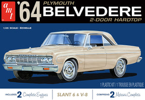 AMT Model Kits Other Models & More AMT 1964 Plymouth Belvedere (W-Slant 6 Engine) 1/25