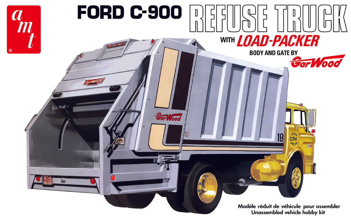 AMT Model Kits Other Models & More AMT  Ford C-900 Gar Wood Load Packer Garbage Truck 1/25