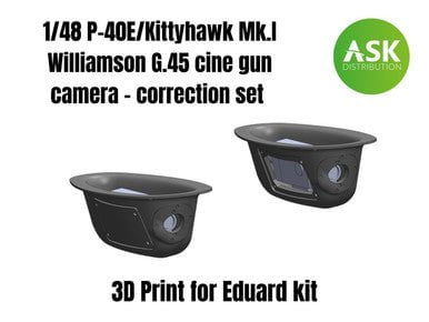 Art Scale 1/48 Artscale  P-40E/Kittyhawk Mk.I  Williamson G.45 cine gun camera - correction set for Eduard
