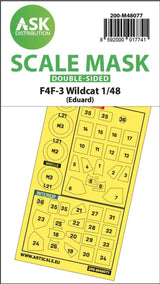 Art Scale Art Scale 1/48 Art Scale F4F-3 Wildcat  double-sided express mask for Eduard