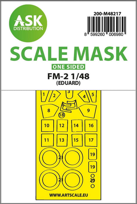 Art Scale Art Scale 1/48 Art Scale  FM-2 one-sided express fit mask for Eduard
