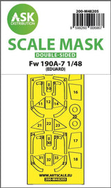 Art Scale Art Scale 1/48 Art Scale  Fw 190A-7 double-sided express fit mask for Eduard
