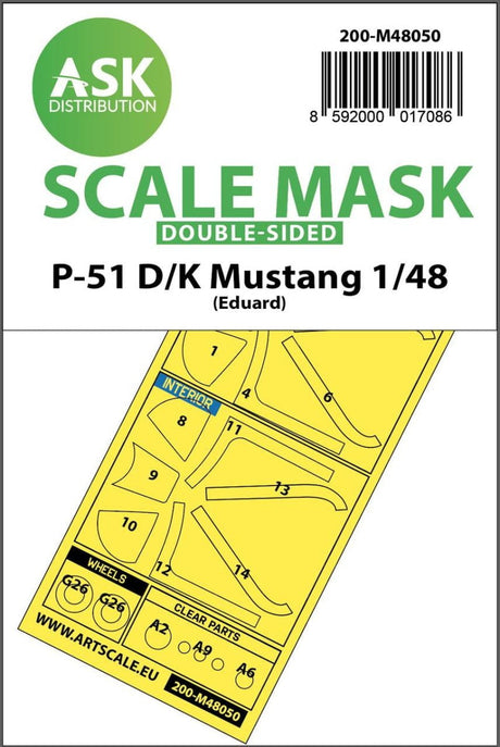 Art Scale Art Scale 1/48 Art Scale P-51D/K Mustang double-sided mask for Eduard