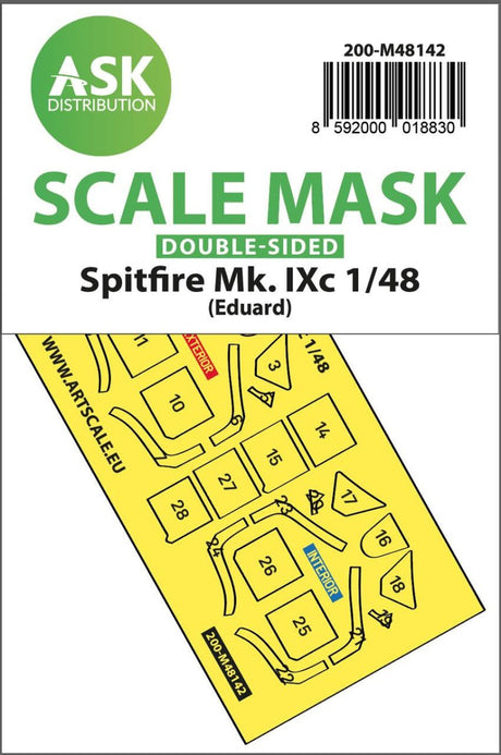 Art Scale Art Scale 1/48 Art Scale Spitfire Mk.IXc double-sided express fit mask for Eduard