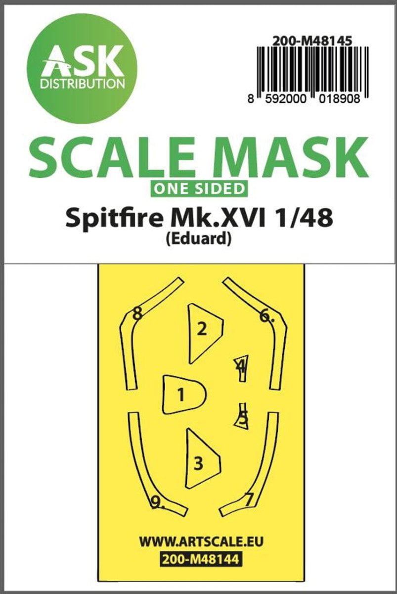 Art Scale Art Scale 1/48 Art Scale Spitfire Mk.XVI one-sided express fit mask for Eduard