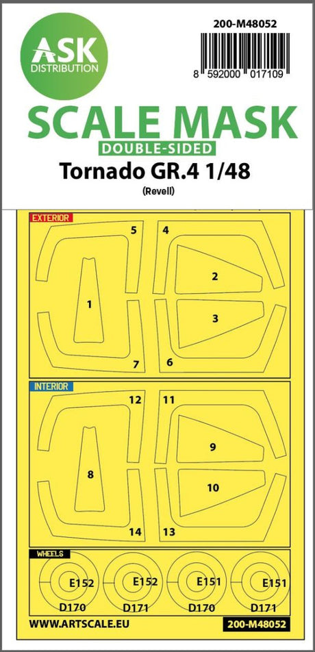 Art Scale Art Scale 1/48 Art Scale Tornado GR.4  double-sided express mask for Revell/Eduard