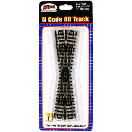 Atlas Code 80 - Crossing Atlas 2564 N Scale Code 80 15 Degree Crossing