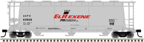 Atlas Covered Hopper Atlas 20004365 HO 3 Bay Cylindrical Covered Hopper El Rexene Plastics ACFX 60868