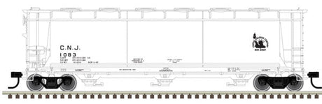 Atlas Covered Hopper Atlas 20004369 HO 3 Bay Cylindrical Covered Hopper Central RR of New Jersey CNJ 1083