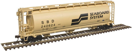Atlas Covered Hopper Atlas 20004371 HO 3 Bay Cylindrical Covered Hopper Seaboard SBD 240624
