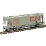 Atlas Covered Hopper Atlas 20006364 HO Scale 6 Hatch Slab Side Covered Hopper Canadian National "Wet Noodle" CN 352230