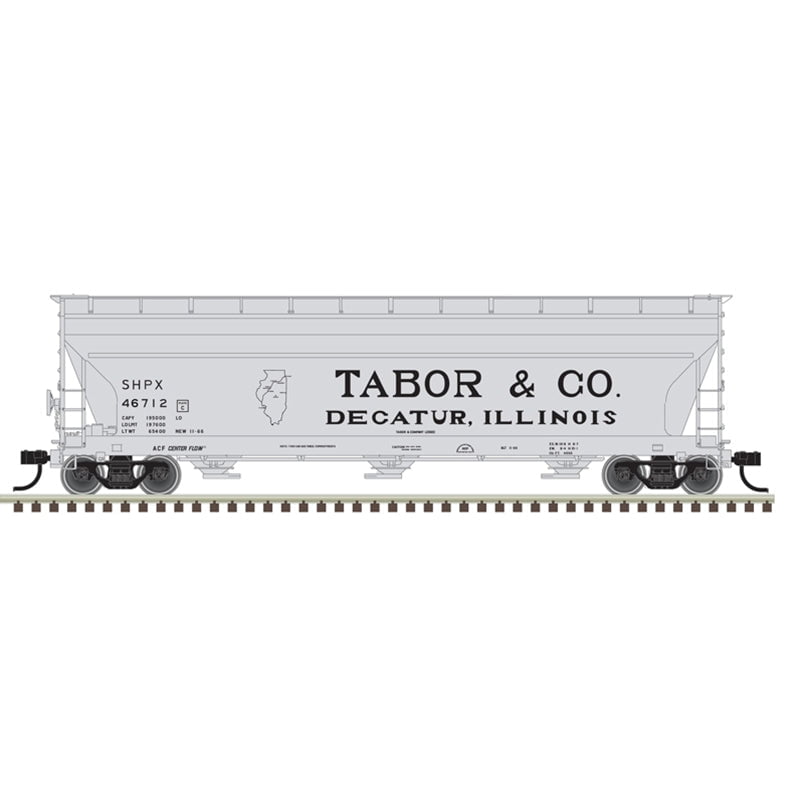 Atlas Master Covered Hopper Atlas 20006941 HO Scale ACF 4650 Covered Hopper Tabor & Co SHPX 46725
