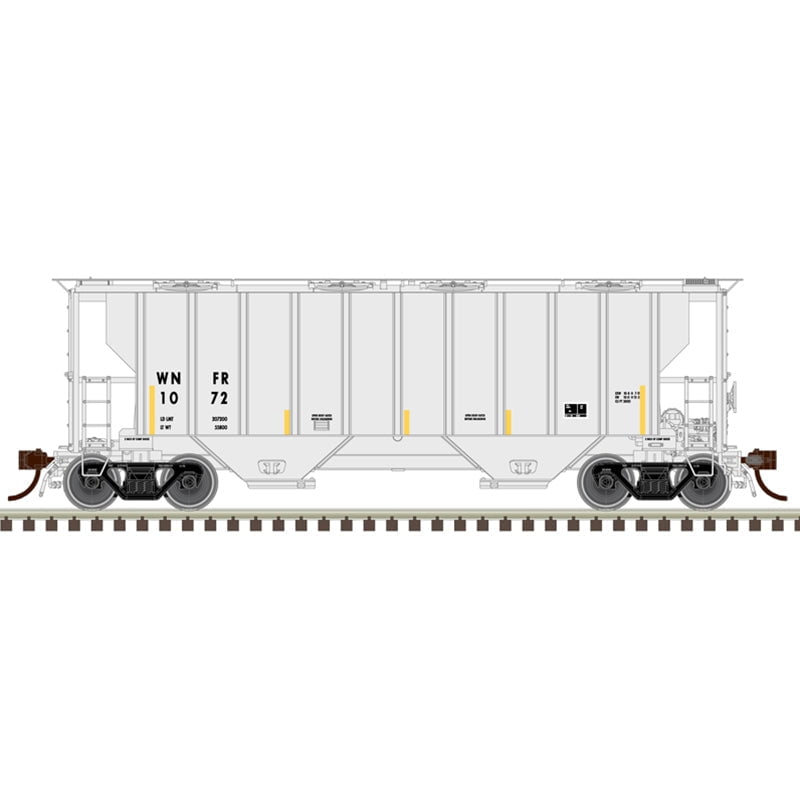 Atlas Master Covered Hopper Atlas Master Plus 20007124 HO Scale Portec 3000 Covered Hopper WNFR 1072