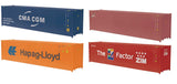 Atlas O Container Atlas O Master 3001183 O Scale 40' High Cube Container Assortment 8 Pack