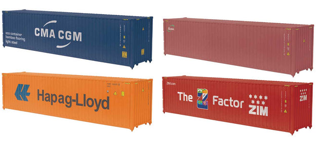 Atlas O Container Atlas O Master 3001183 O Scale 40' High Cube Container Assortment 8 Pack