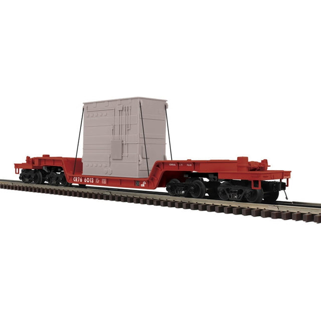 Atlas O Premier Flatcar - Heavy Duty Atlas O Premier 3003050 O Scale 75' Depressed Center Flatcar with Load Conrail CR