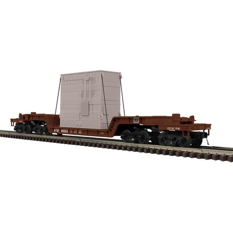 Atlas O Premier Flatcar - Heavy Duty Atlas O Premier 3003052 O Scale 75' Depressed Center Flatcar with Load Santa Fe ATSF