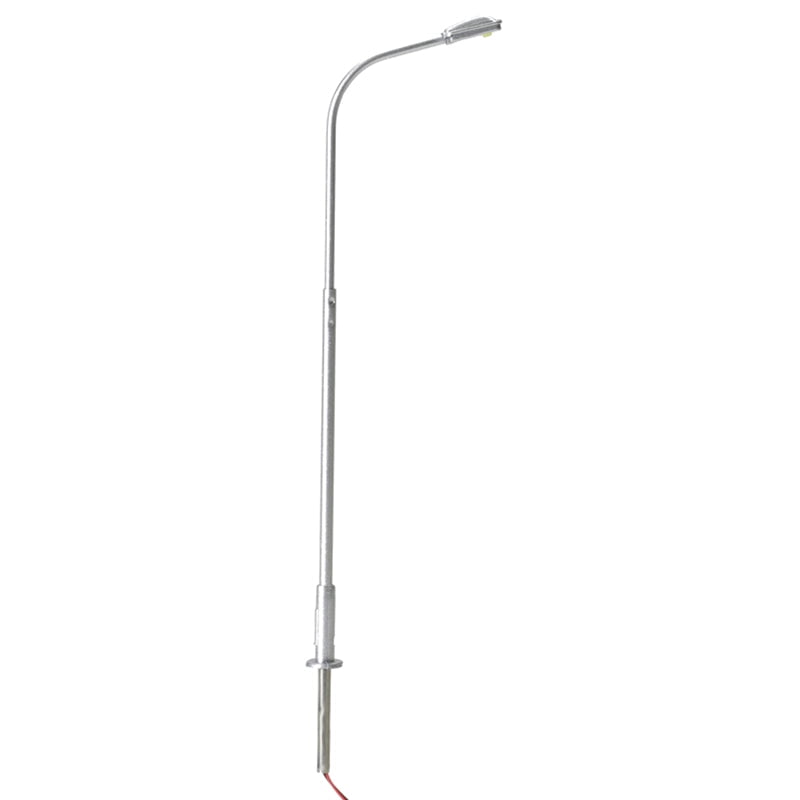Atlas Street Lights Atlas 70000165 HO Scale Silver Single Arm Streetlight with Warm White LED 3 Pack
