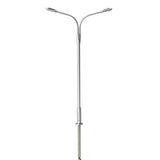 Atlas Street Lights Atlas 70000168 HO Scale Silver Double Arm Streetlight with Cool White LED 3 Pack