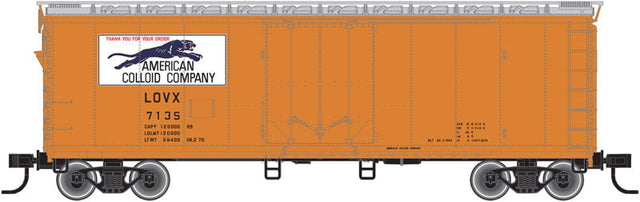 Atlas Trainman Boxcar Atlas Trainman 20003493 HO Scale 40' Plug Door Insulated Boxcar, American Colloid LOVX #7113