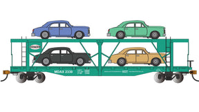 Bachmann Auto Carrier Bachmann 18802 HO Scale 52' Auto Carrier Flatcar with Sedan Load NYC 2330
